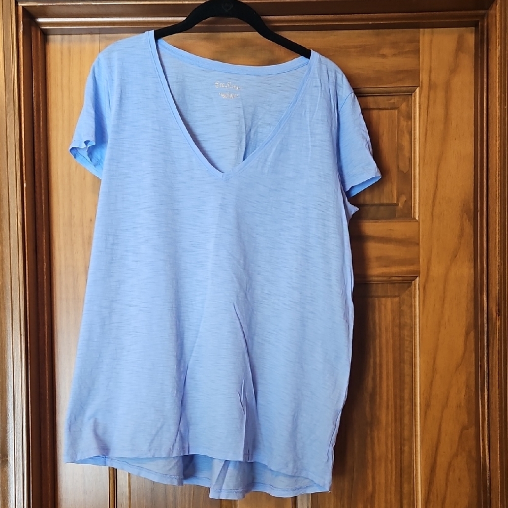 Lilly Pulitzer Etta V Neck Top Size L